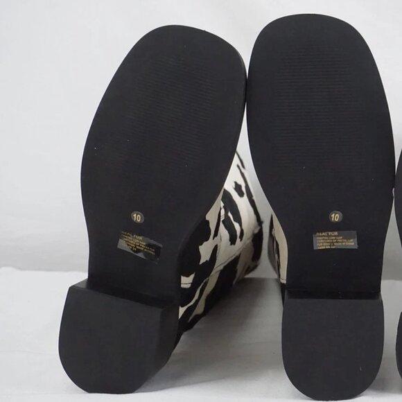 Steve Madden Riggs Womens Boots Cow Print Leather Real Fur - Picture 3 of 12